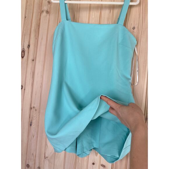 NWT Lulus Chayan Aqua Blue Sleeveless Skort Romper Romance Party Night Out L - Picture 4 of 8